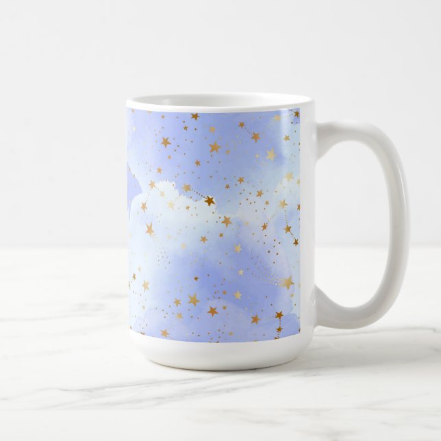 Mug Lavendar Golden Star Motif (Droite)