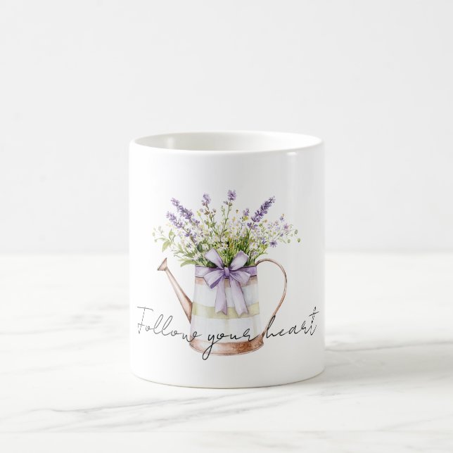 Mug Lavender Flowers Bow (Centre)