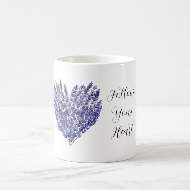 Mug Lavender Flowers Heart (Centre)