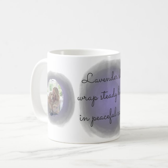 Mug Lavender Watercolor Labrador Retriever Custom Name (Devant gauche)