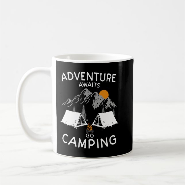 Mug L'aventure attend, aller camper dans la nature pou (Gauche)