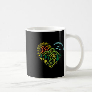Mug L'aventure Attend Montagnes Soleil Camping Randonn