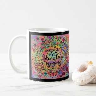 Mug L'aventure commence un joli plaisir floral