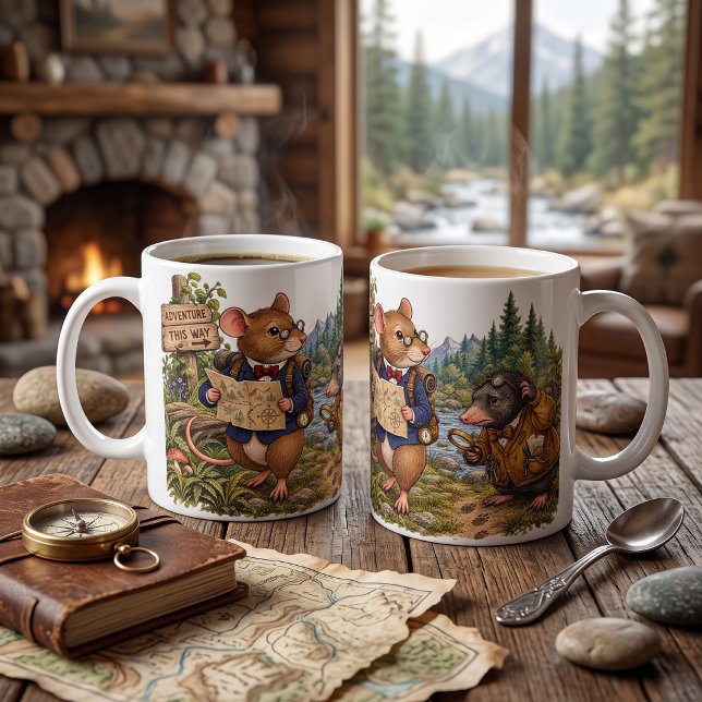 Mug L'aventure en forêt de Tux & Twitch (Créateur téléchargé)