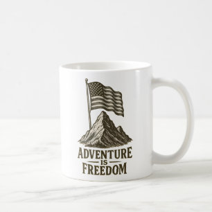 Mug L'aventure est la liberté conception patriotique