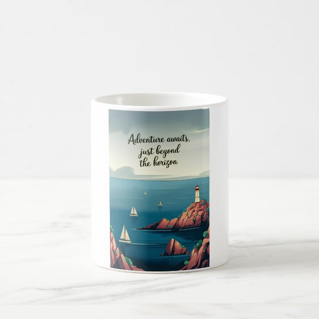 Mug L'aventure vous attend, au-delà de l'horizon (Centre)