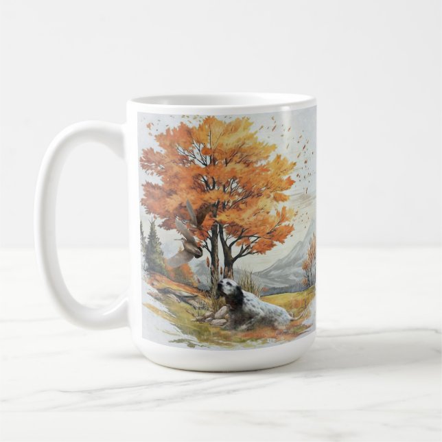 Mug "Laverack" Le setter anglais à la chasse (Gauche)