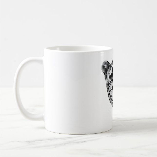 Mug Lavez Votre Far Intérieur - Cheetah Head T-Shirt (Gauche)
