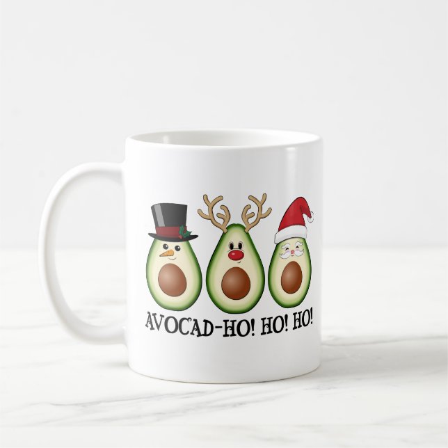 Mug L'Avocado de Noël Frosty, Rudolph et Père Noël (Gauche)