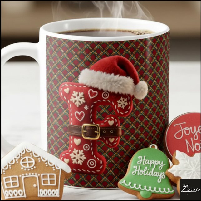 Mug Layered Pastel Gold Trim Letter F (Créateur téléchargé)