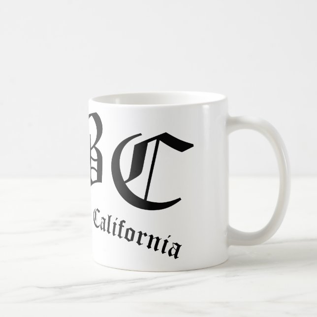 Mug lbc, long beach, californie, surf, plage, océan, s (Droite)