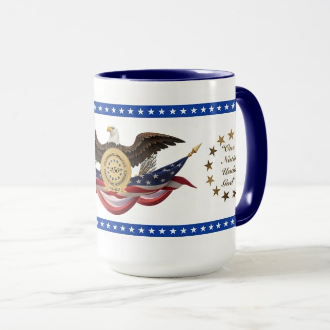 Mug Le 250e anniversaire de la célébration de la liber (Devant droit)