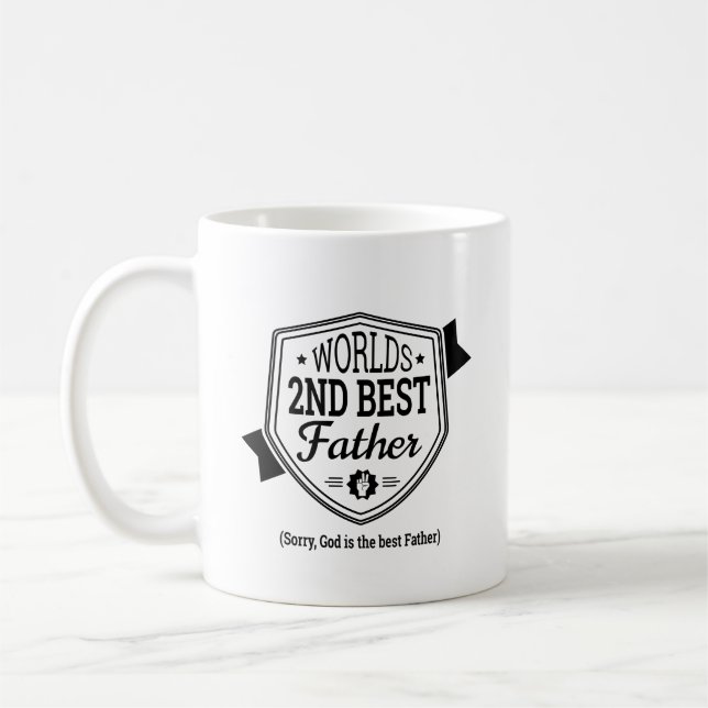 Mug Le 2ème meilleur père du monde (Gauche)