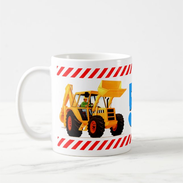 Mug Le 5ème anniversaire du garçon défonceur jaune (Gauche)