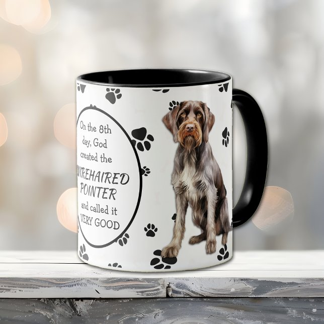 Mug Le 8e jour Dieu a créé des chiens de pointer À poi (Créateur téléchargé)