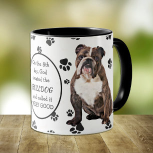 Mug Le 8e jour Dieu créa des Bulldogs
