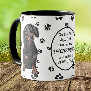 Mug Le 8e jour Dieu créa des Dachshunds