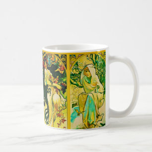 Mug Le ~ Alphonse Mucha de quatre saisons