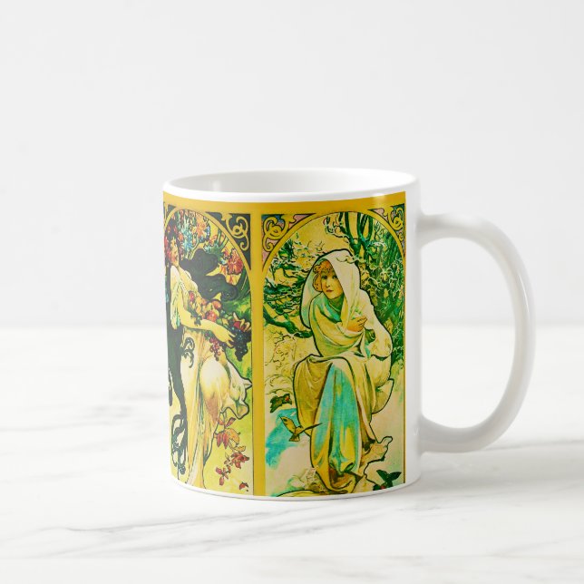 Mug Le ~ Alphonse Mucha de quatre saisons (Droite)