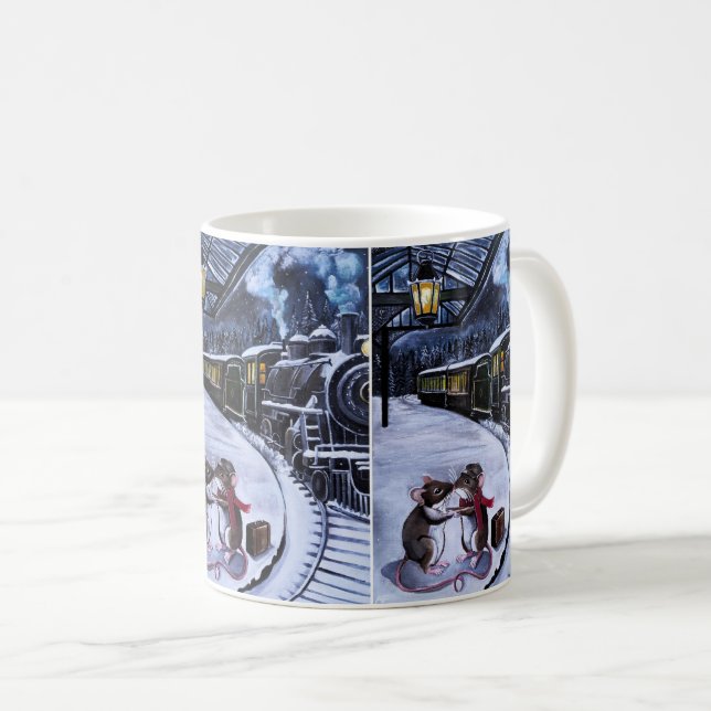 Mug Le baiser d'adieu Peinture d'Alfred Fox (Devant droit)