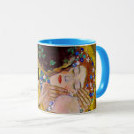 Mug Le baiser de Gustav Klimt, Art Nouveau Vintage<br><div class="desc">Le tableau ultime de l'amour, un beau design pour célébrer la Saint Valentin avec! The Kiss (détail) (1907-1908) de Gustav Klimt est un symbole de l'époque victorienne vintage de l'amour d'art et de la peinture romantique mettant en scène un couple romantique dans différentes nuances d'or, motifs et symboles, partageant un...</div>