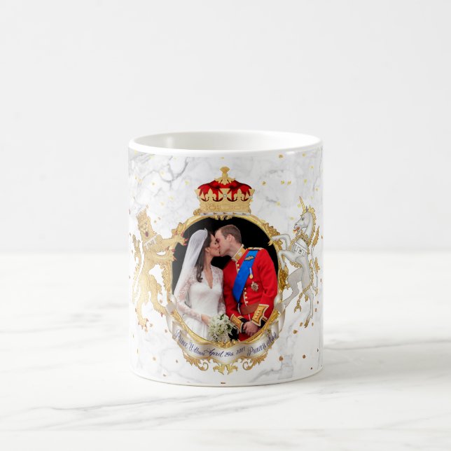 Mug le baiser, will+kate royal mariage+marbre (Centre)
