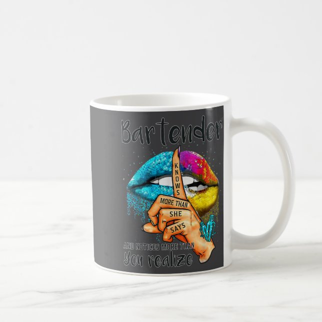 Mug Le barman en sait plus qu'elle ne le dit et le rem (Droite)