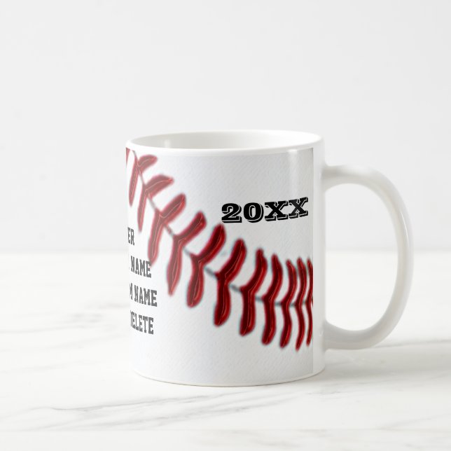 Mug Le base-ball attaque 3 zones de texte pour le (Droite)