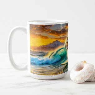 Mug Le Bengale Sur Un Design De Surf Par Rich AMeN Gil