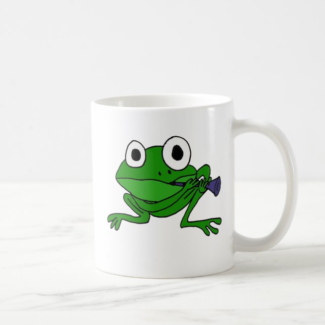 Mug Le BH grenouille drôle jouant la clarinette (Droite)