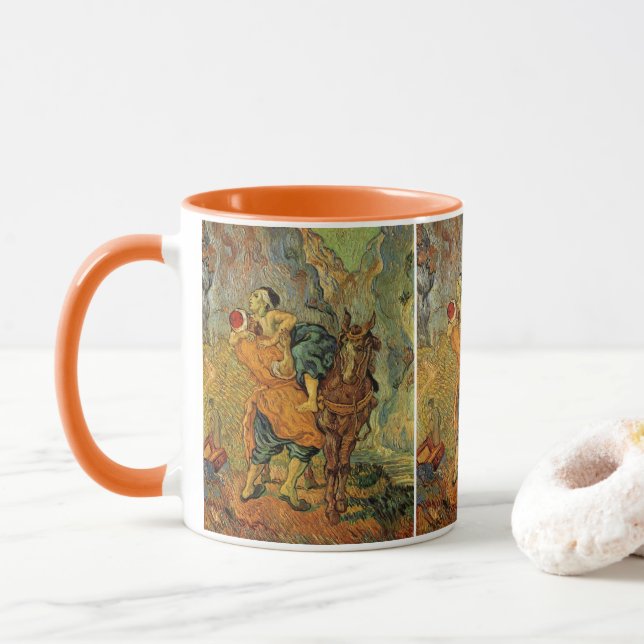 Mug Le bon samaritain par Vincent van Gogh (Avec donut)