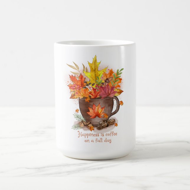 Mug Le bonheur c'est du café le jour d'automne (Centre)