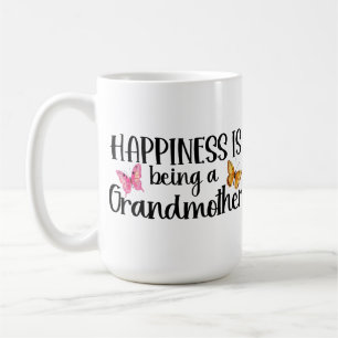Mug Le bonheur d'être une grand-mère papillon grand-mè