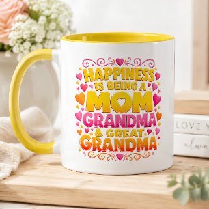 Mug Le bonheur d'être une maman grand-mère arrière-gra