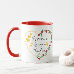 Mug Le bonheur est d'être un professeur Amoureux de l'