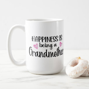Mug Le bonheur est d'être une grand-mère, révélation d