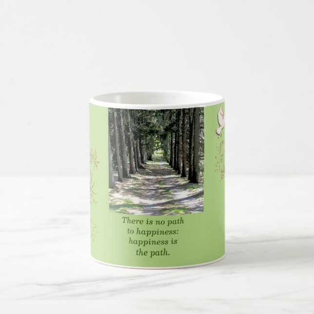Mug Le bonheur est le chemin. Bouddha citation -tasse  (Centre)