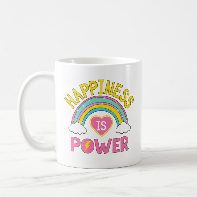 Mug Le bonheur est Power Rainbow (Gauche)
