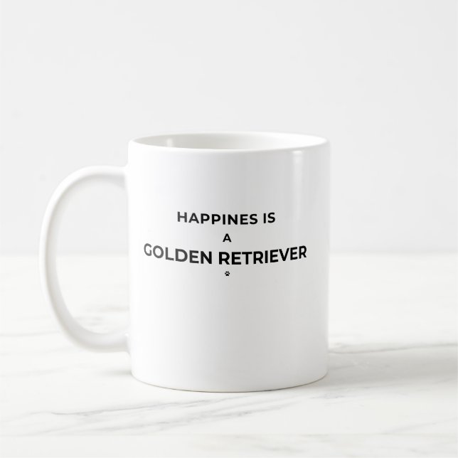 Mug Le bonheur est un golden retriever (Gauche)