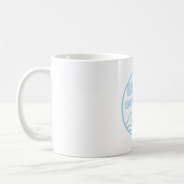 Mug Le Bonheur Vient Dans Les Vagues Dit : (Gauche)