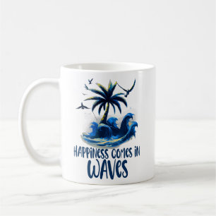 Mug Le Bonheur Vient Dans Les Vagues Surf Surfer