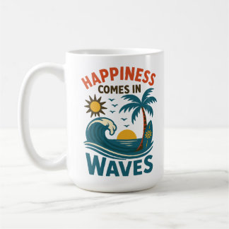 Mug Le bonheur vient en vagues - Café Inspirant