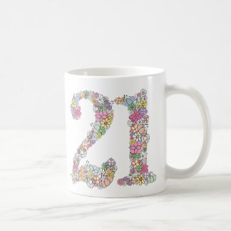 Mug Le bouquet floral 21 21èmes numérotent le cadeau