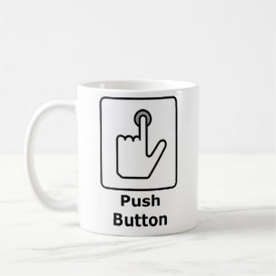 Mug Le bouton poussoir/reçoivent le lard