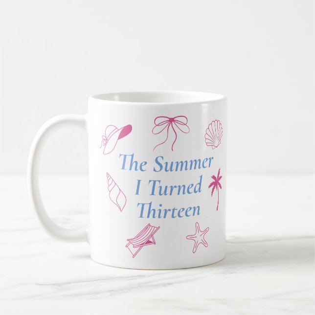 Mug Le cadeau d'anniversaire de l'été de mes treize an (Gauche)