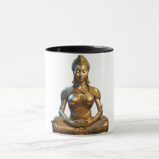 Mug Le cadeau de Buddha Méditation Zen Gold Religion I