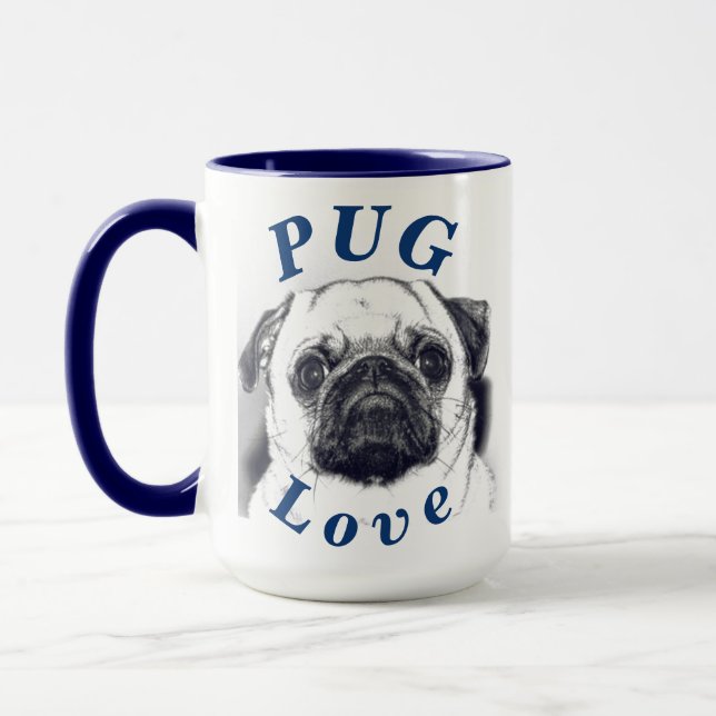Mug Le cadeau de chiot le plus mignon "d'amour de (Gauche)