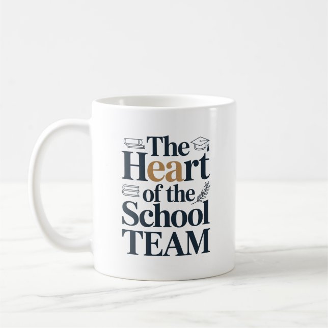 Mug Le cadeau de reconnaissance de l'équipe de cœur de (Gauche)