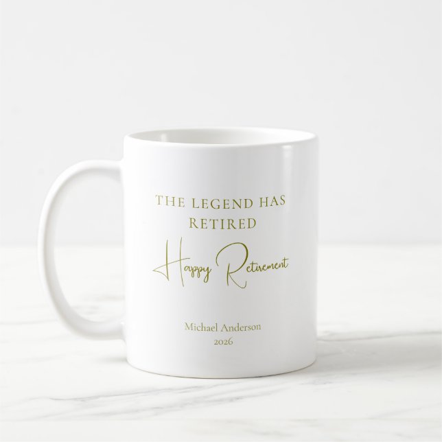 Mug Le Cadeau de Retraite de la Légende (Gauche)