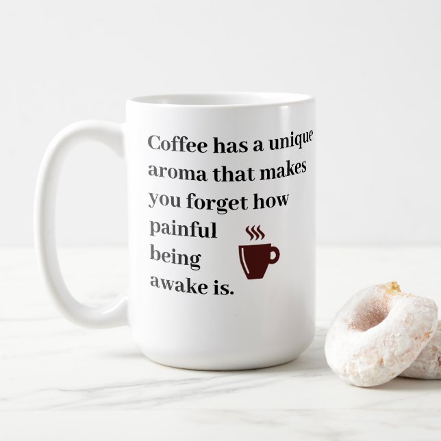 Mug Le café a un arôme unique (Avec donut)